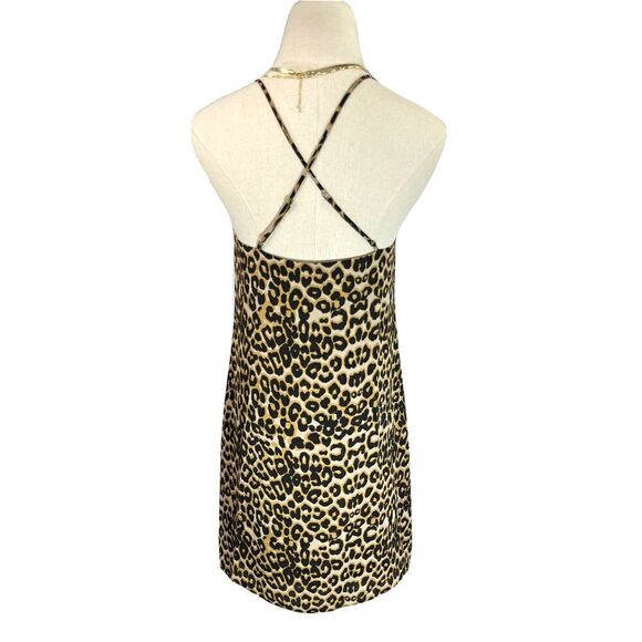 Rebecca Minkoff Animal Print Slip Dress Adjustable Straps Size 4 - Picture 6 of 16